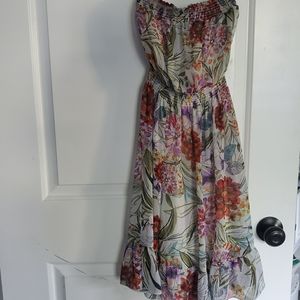 Strapless floral dress size s